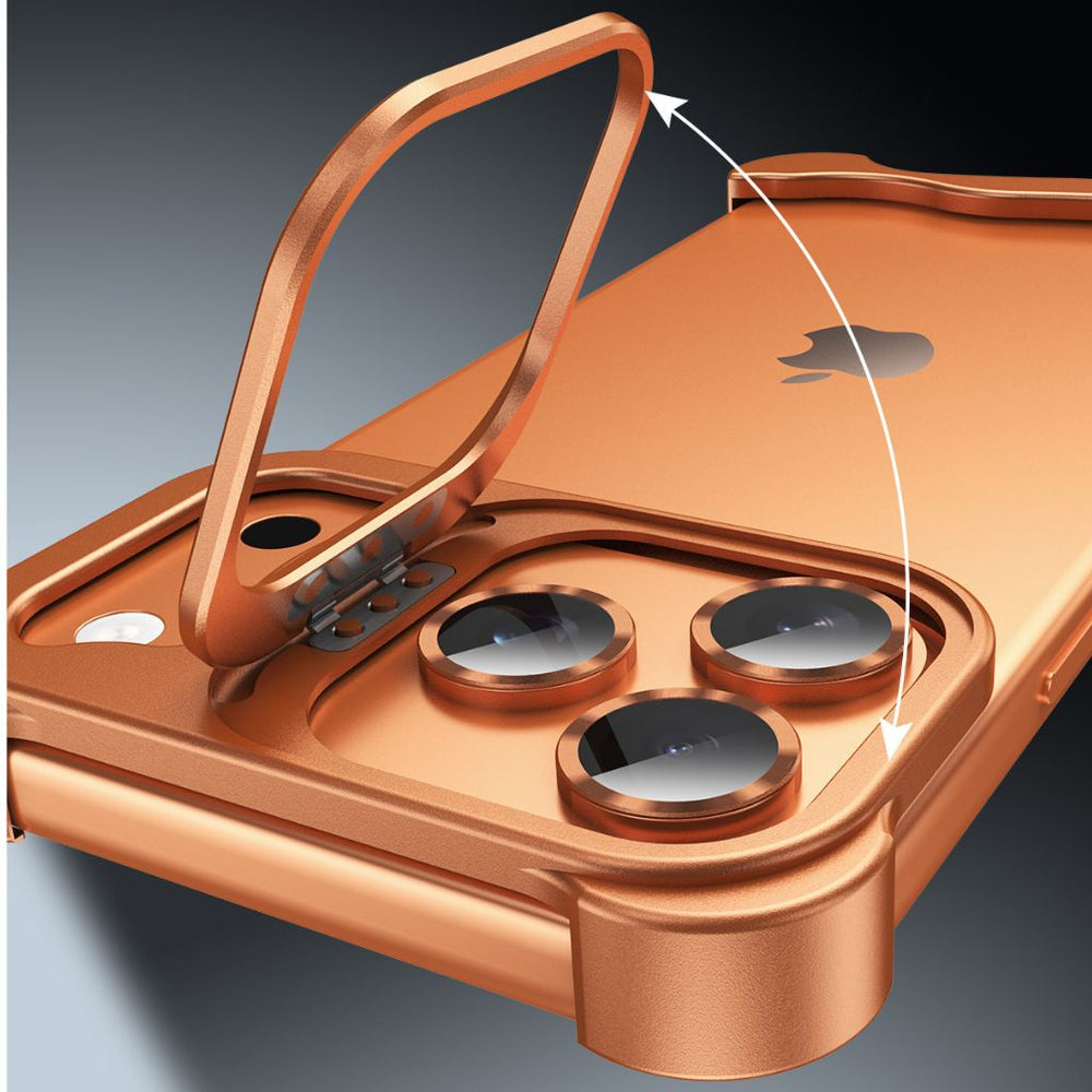 NexTECH® | Bezel-less Metal Case with Kickstand & Shockproof Design for iPhone