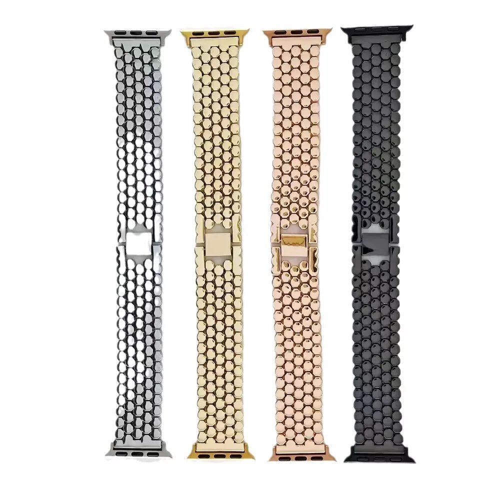 NexTECH® | Woman's Starlight Honeycomb Metal Band for Apple Watch
