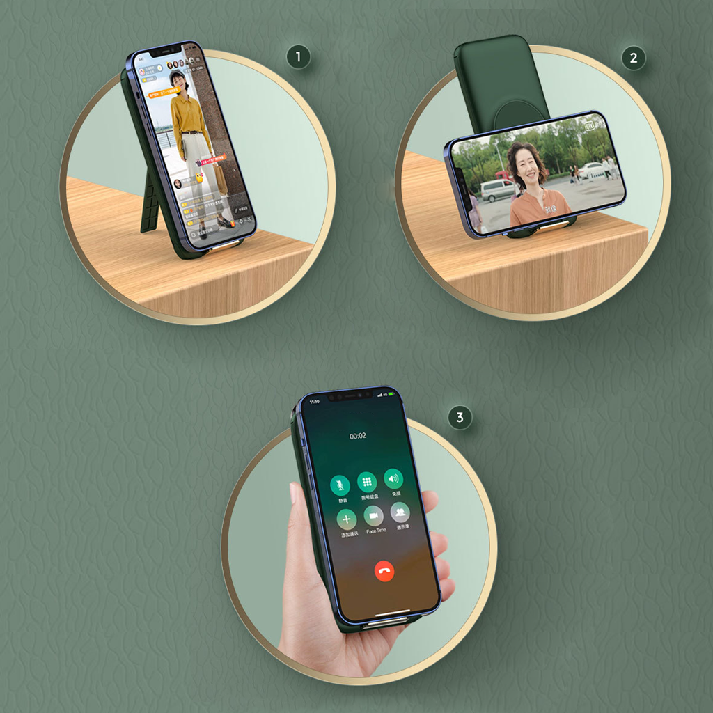 NexTECH® | Wireless Power Bank with Built-In Cable Cable & Stand for Multi-Device