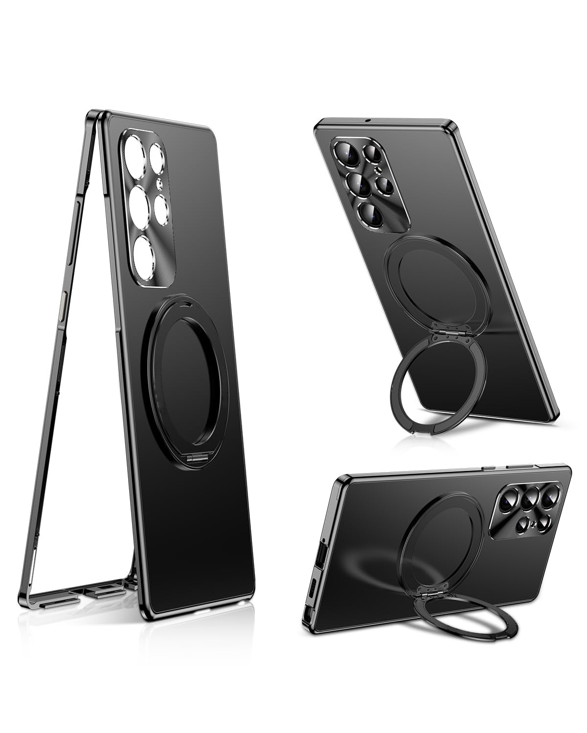 NexTECH® | Metal Magnetic Case with Built-in Magnetic Stand for Samsung Galaxy S25 Ultra