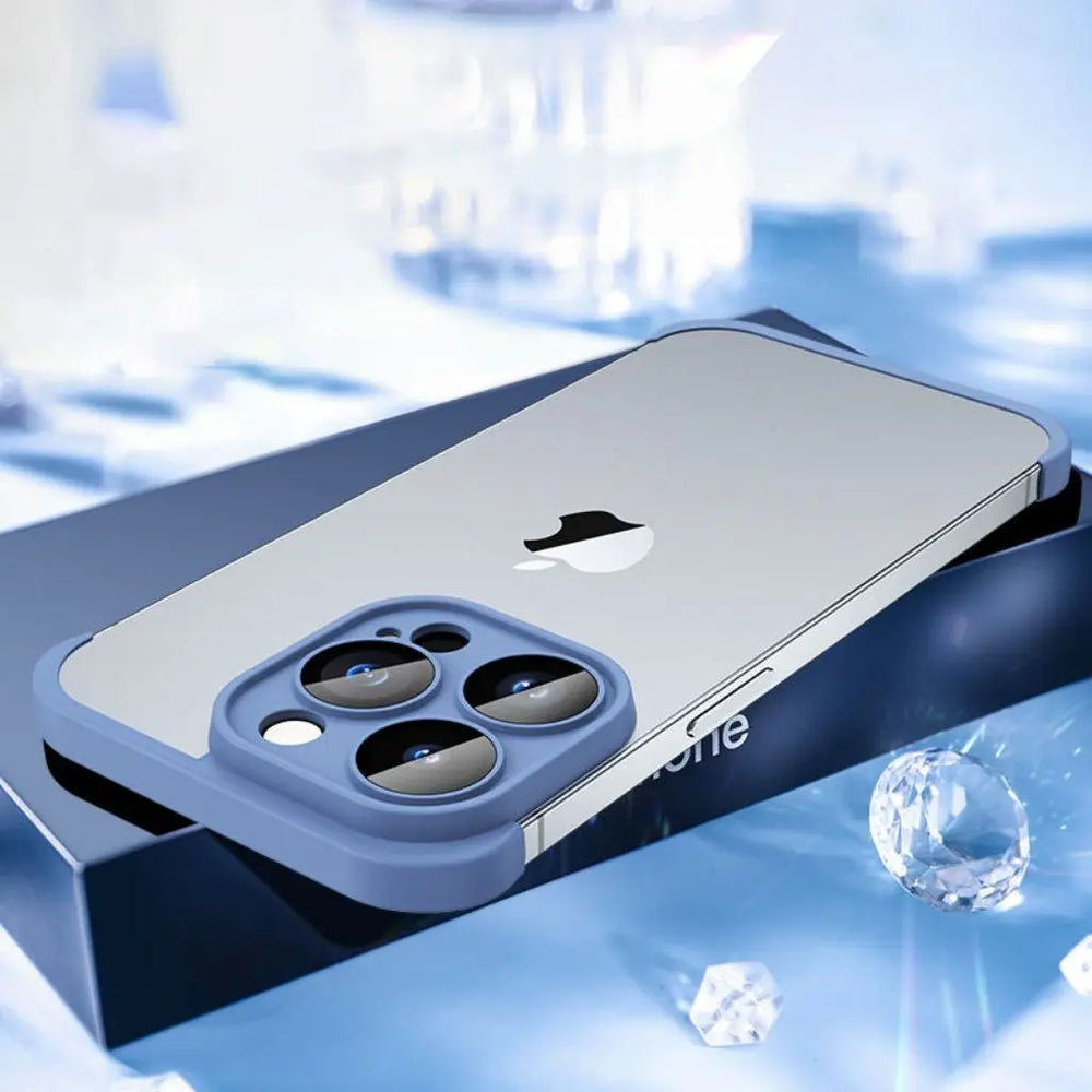 NexTECH® | Bezel-less Shockproof Case with Corner Pads & Lens Protection for iPhone