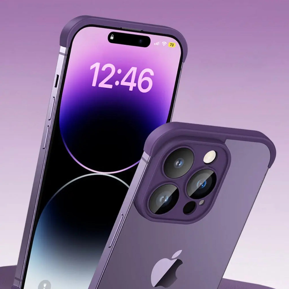 NexTECH® | Bezel-less Shockproof Case with Corner Pads & Lens Protection for iPhone