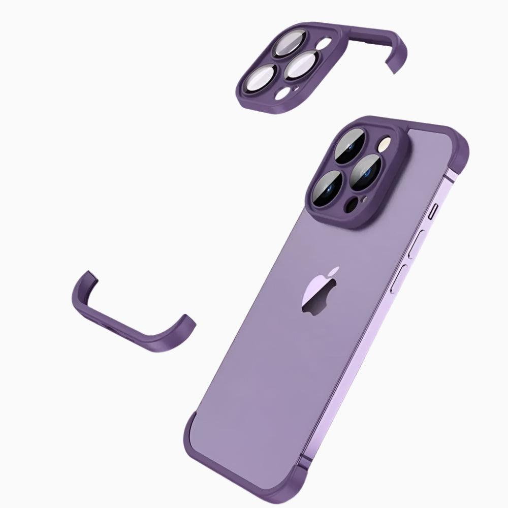 NexTECH® | Bezel-less Shockproof Case with Corner Pads & Lens Protection for iPhone