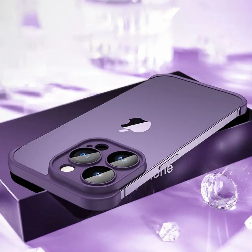 NexTECH® | Bezel-less Shockproof Case with Corner Pads & Lens Protection for iPhone