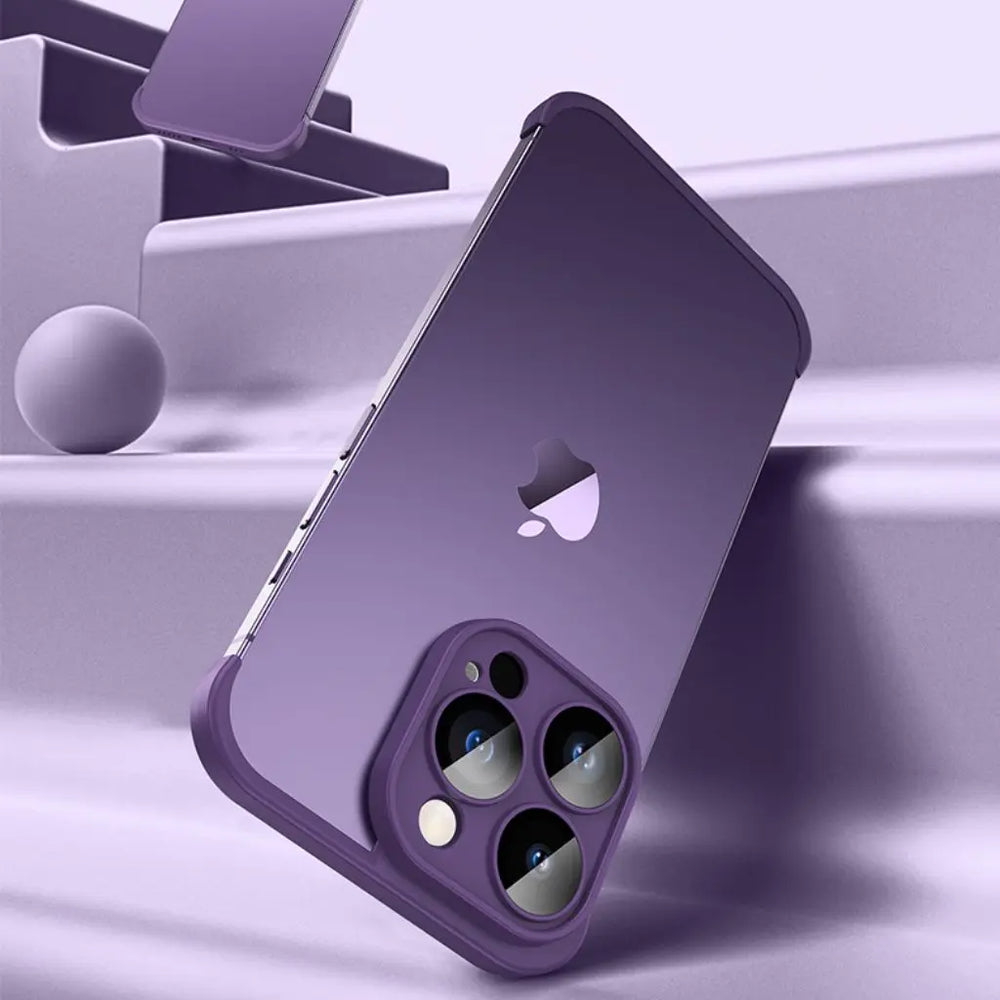 NexTECH® | Bezel-less Shockproof Case with Corner Pads & Lens Protection for iPhone