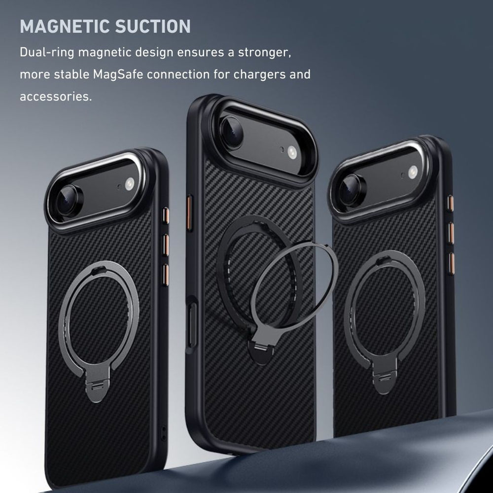 NexTECH® | Carbon Magnetic Case with 360° Stand for iPhone - NexTECH - iPhone 17