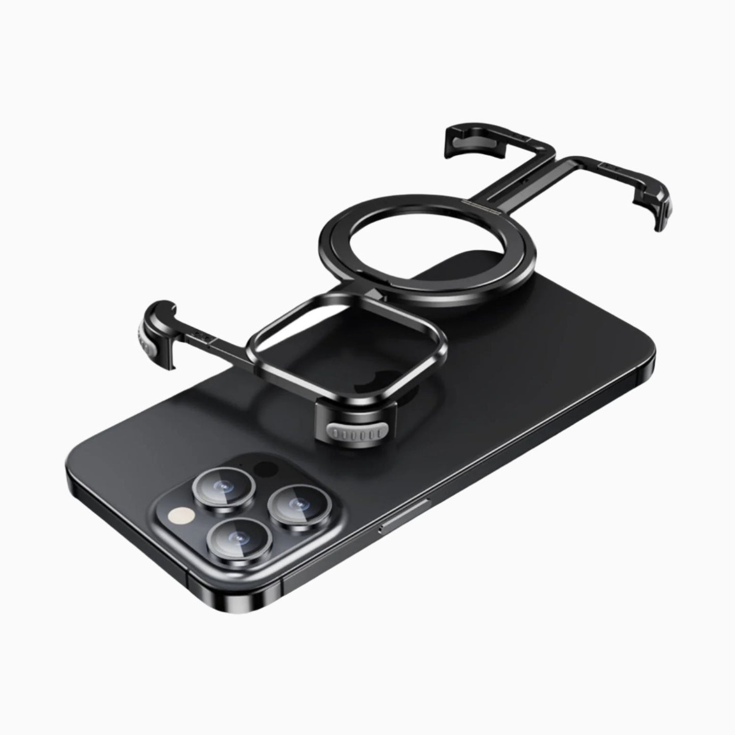 NexTECH® | Bezel-Less Metal Case with Kickstand & Magnetic Back for iPhone
