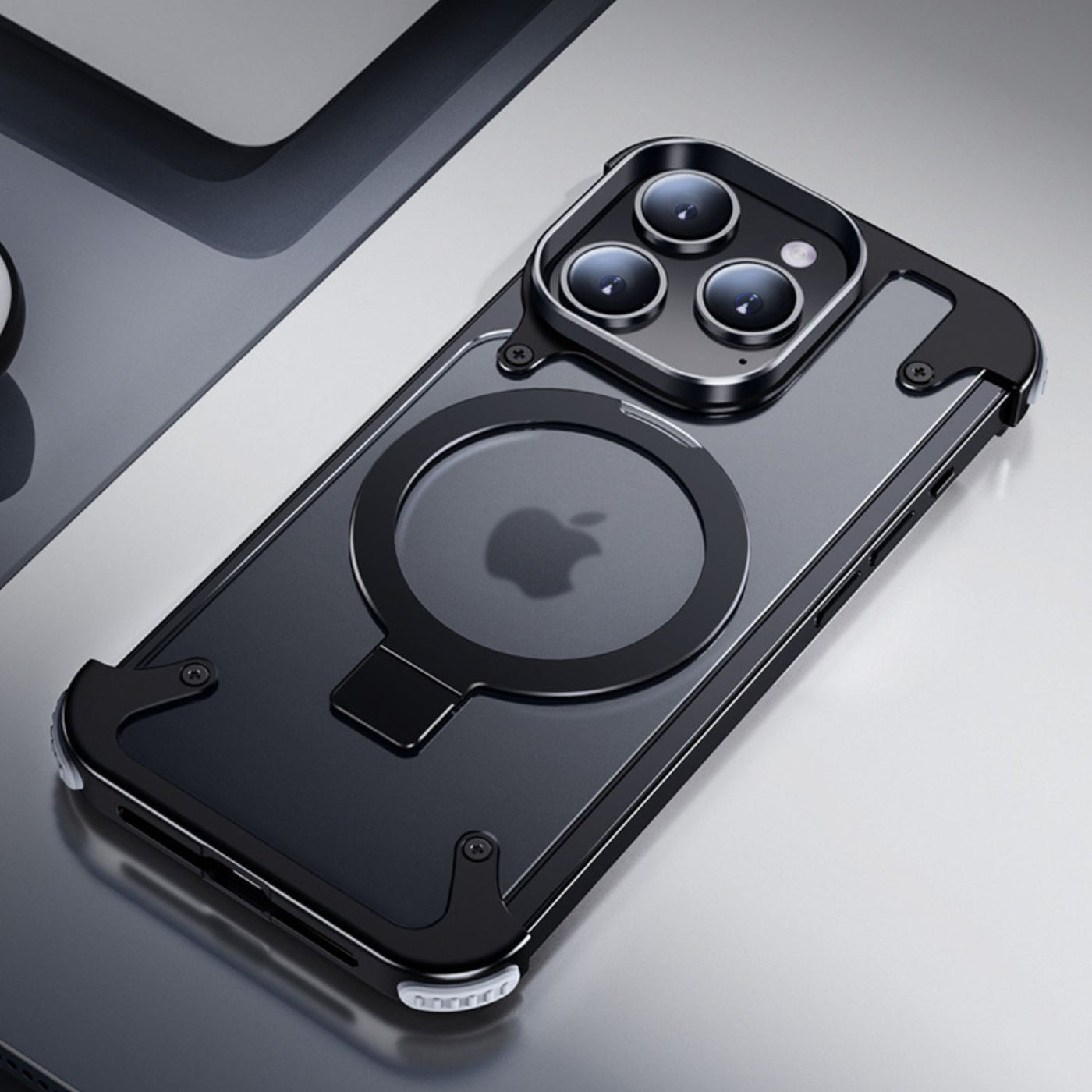 NexTECH® | Magnetic Shockproof Case with Full-Metal 360° Rotation Bracket for iPhone