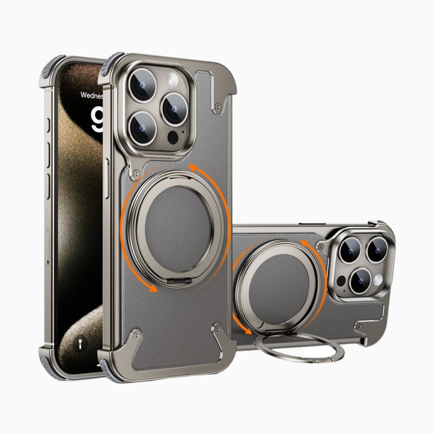NexTECH® | Magnetic Shockproof Case with Full-Metal 360° Rotation Bracket for iPhone - NexTECH