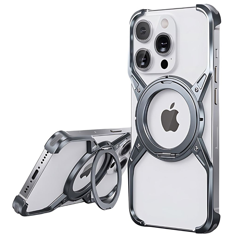 NexTECH® | Boundless Aluminum Alloy Case with 360° Magnetic Kickstand for iPhone