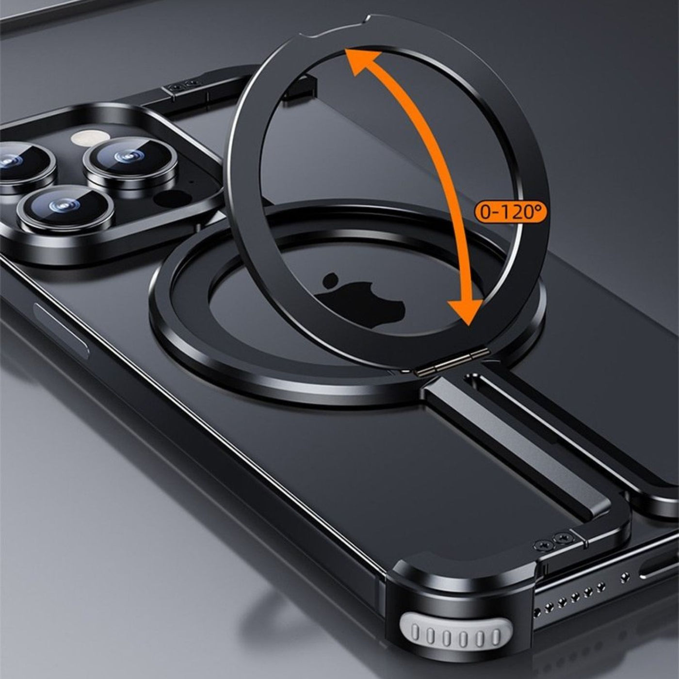 NexTECH® | Bezel-Less Metal Case with Kickstand & Magnetic Back for iPhone