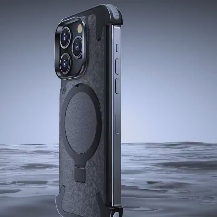 NexTECH® | Magnetic Shockproof Case with Full-Metal 360° Rotation Bracket for iPhone