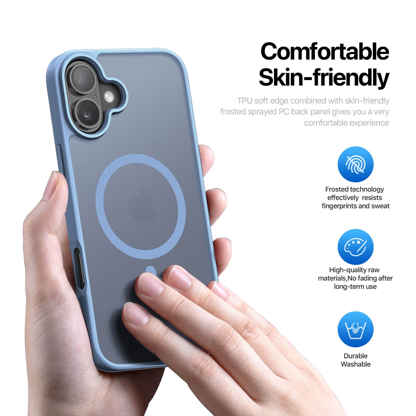 NexTECH® | Shockproof Magnetic Case with Skin-Feel for iPhone 17/16 Series