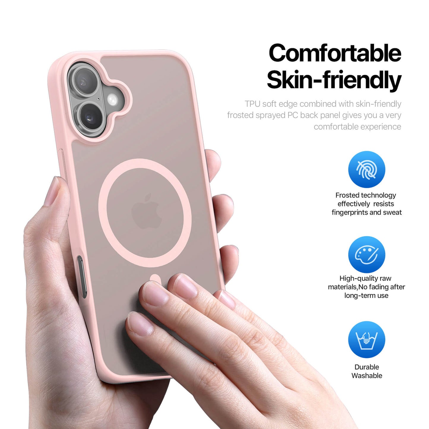 NexTECH® | Shockproof Magnetic Case with Skin-Feel for iPhone 17/16 Series