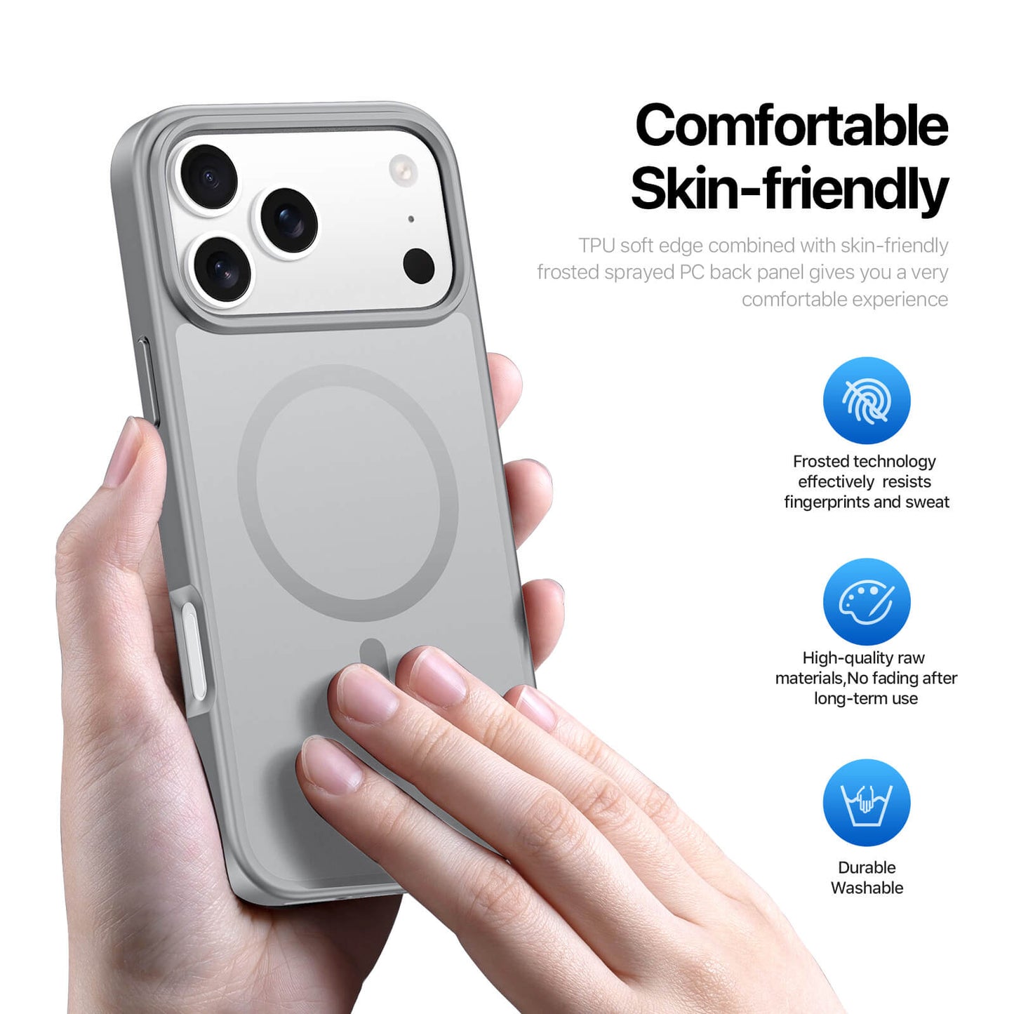NexTECH® | Shockproof Magnetic Case with Skin-Feel for iPhone 17/16 Series