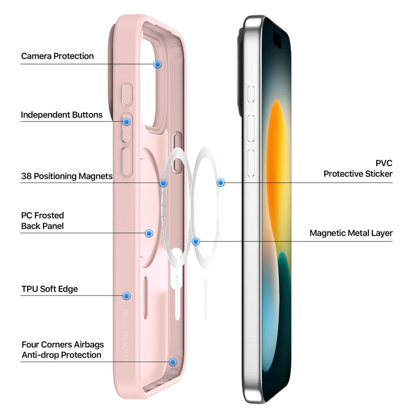 NexTECH® | Shockproof Magnetic Case with Skin-Feel for iPhone 17/16 Series