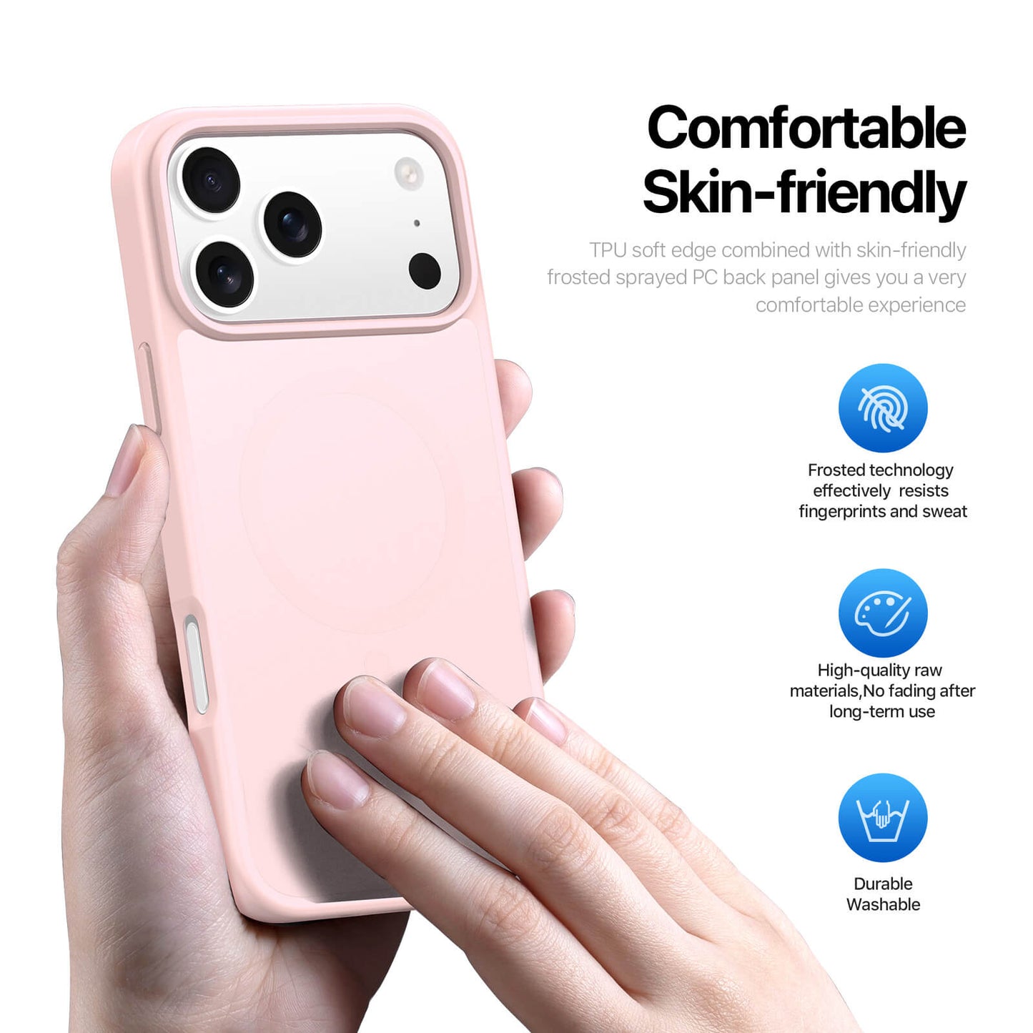 NexTECH® | Shockproof Magnetic Case with Skin-Feel for iPhone 17/16 Series