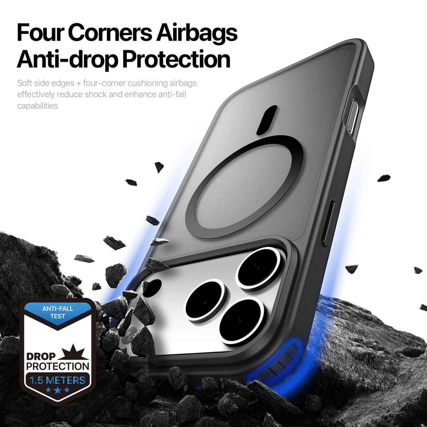 NexTECH® | Shockproof Magnetic Case with Skin-Feel for iPhone 17/16 Series