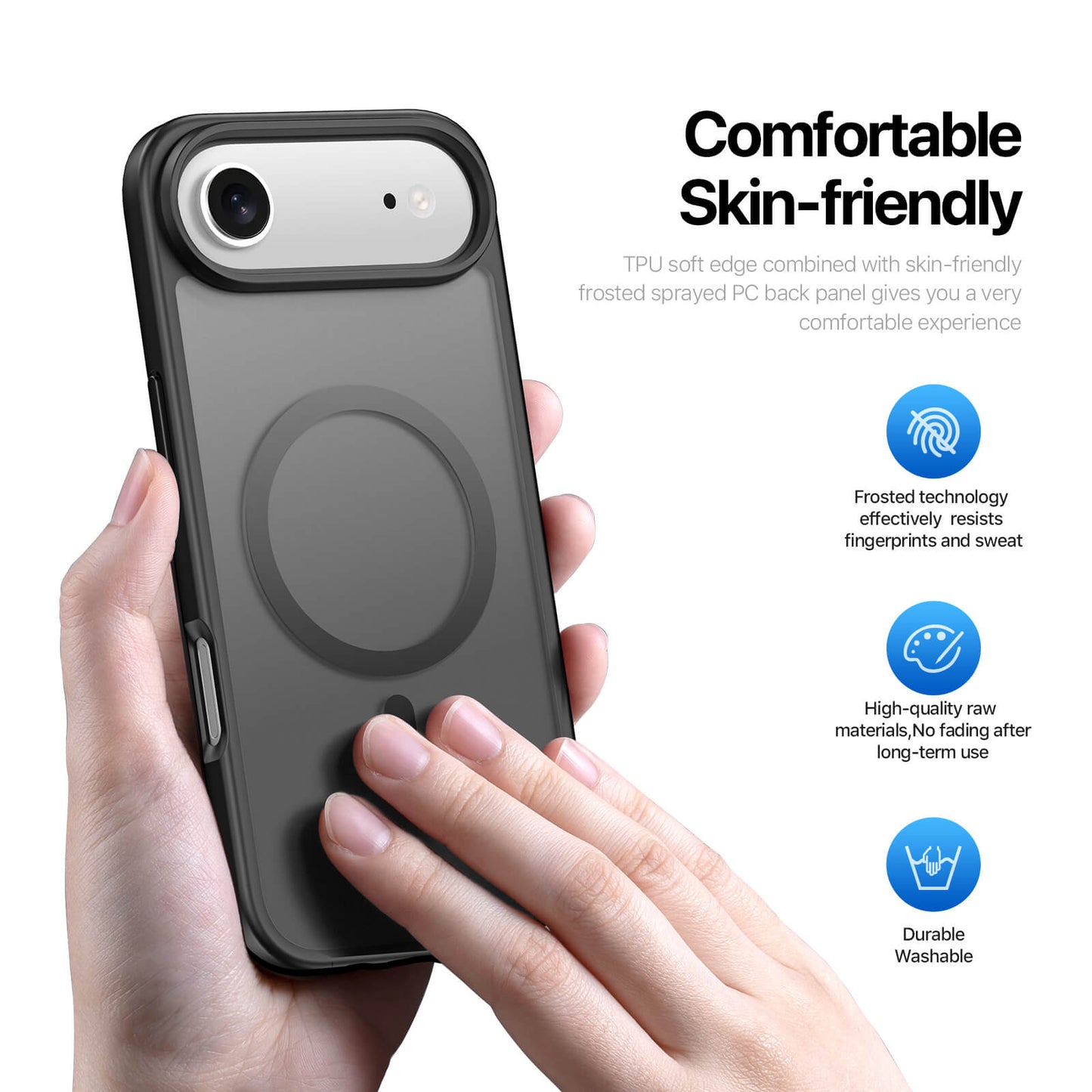 NexTECH® | Shockproof Magnetic Case with Skin-Feel for iPhone 17/16 Series