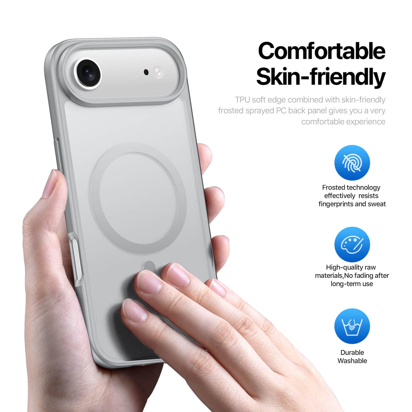 NexTECH® | Shockproof Magnetic Case with Skin-Feel for iPhone 17/16 Series