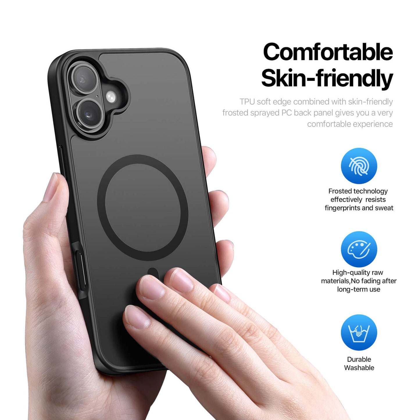 NexTECH® | Shockproof Magnetic Case with Skin-Feel for iPhone 17/16 Series