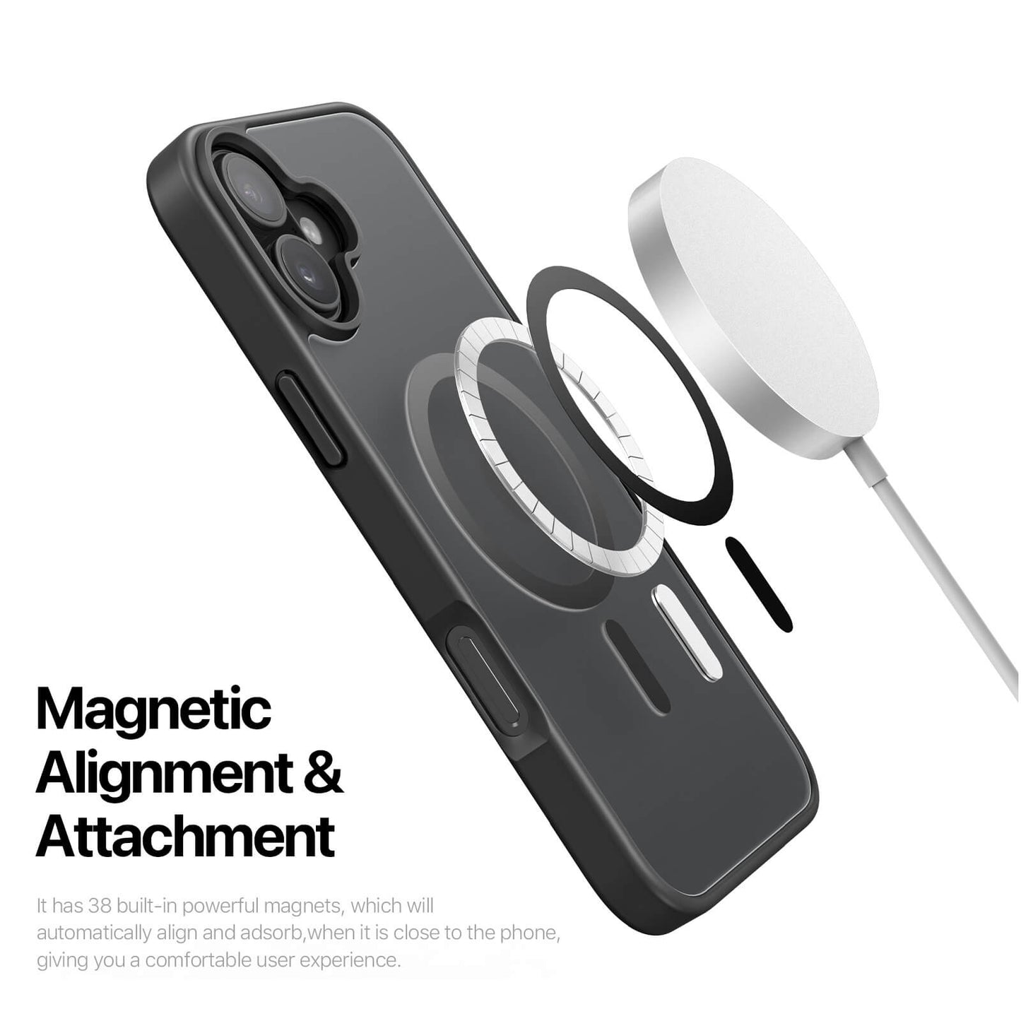 NexTECH® | Shockproof Magnetic Case with Skin-Feel for iPhone 17/16 Series