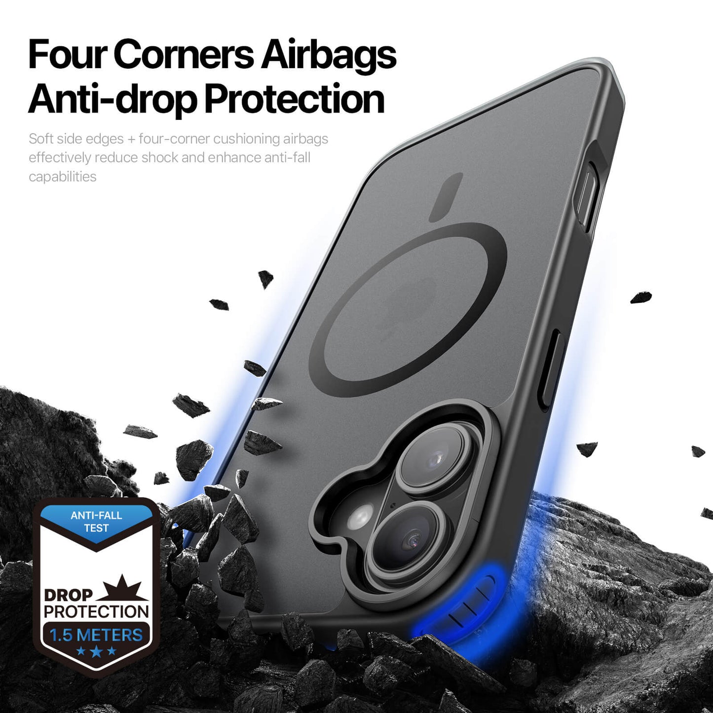 NexTECH® | Shockproof Magnetic Case with Skin-Feel for iPhone 17/16 Series