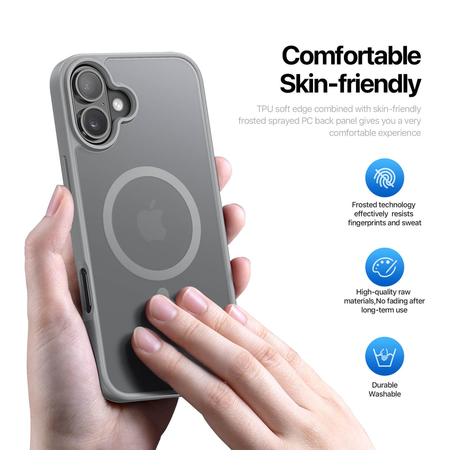 NexTECH® | Shockproof Magnetic Case with Skin-Feel for iPhone 17/16 Series