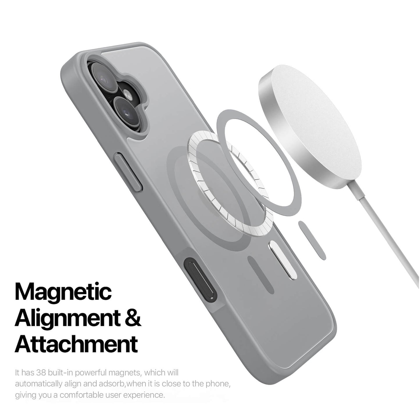 NexTECH® | Shockproof Magnetic Case with Skin-Feel for iPhone 17/16 Series