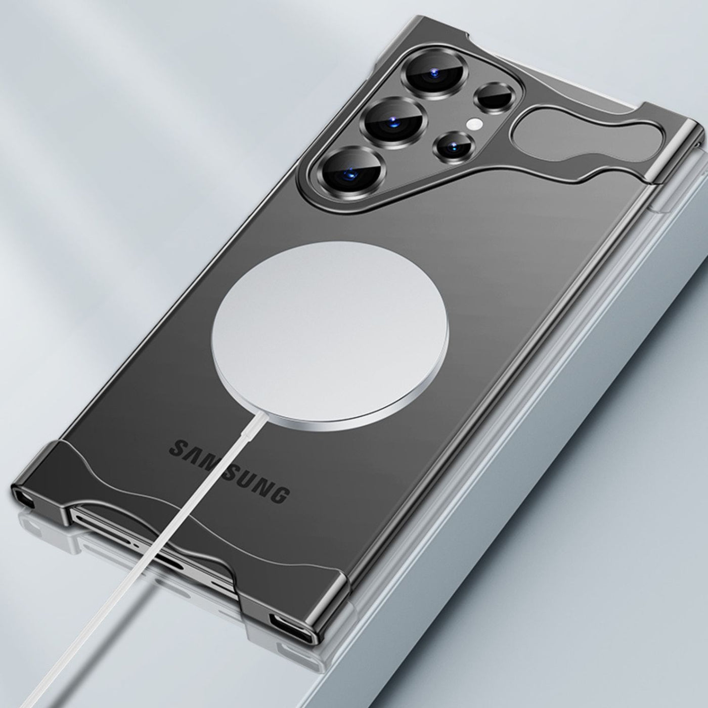 NexTECH® | Bezel-less Anti-Drop Case with Metal Corner Pads for Samsung Galaxy