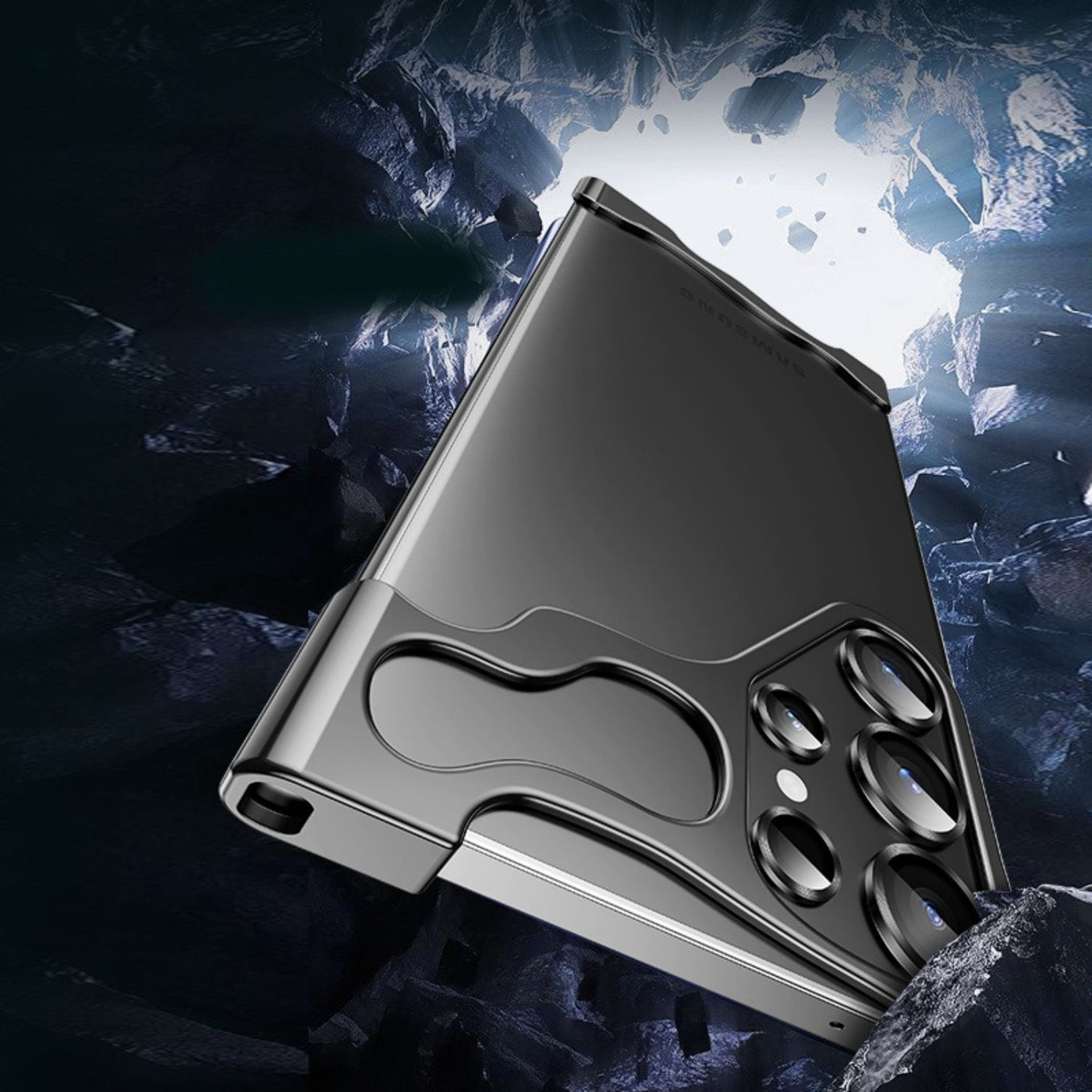 NexTECH® | Bezel-less Anti-Drop Case with Metal Corner Pads for Samsung Galaxy