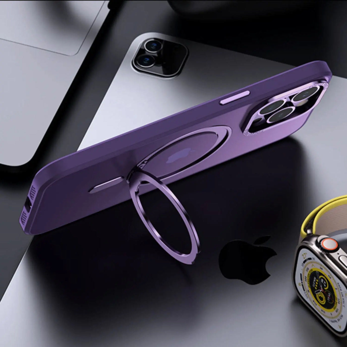 NexTECH® | Magnetic Protective Case with Rotating Stand for iPhone 17 Series