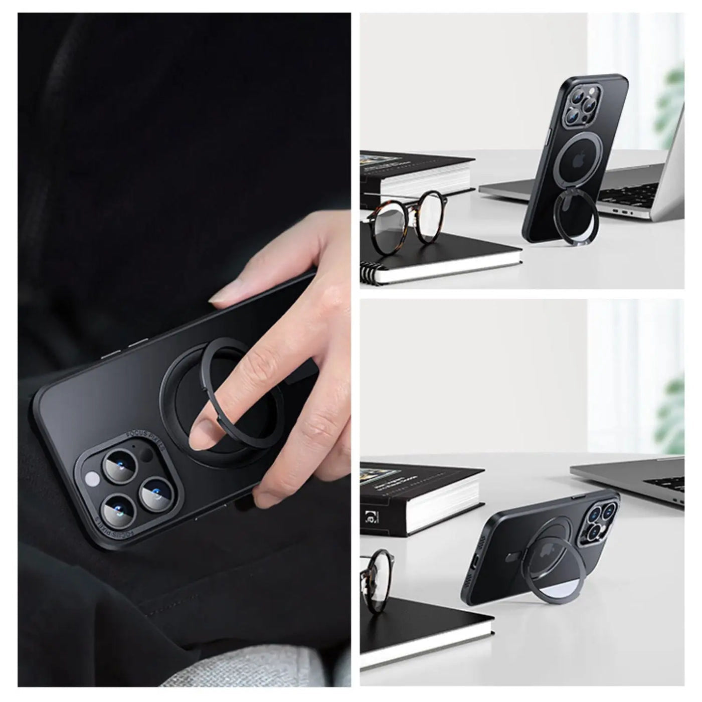 NexTECH® | Magnetic Protective Case with Rotating Stand for iPhone 17 Series
