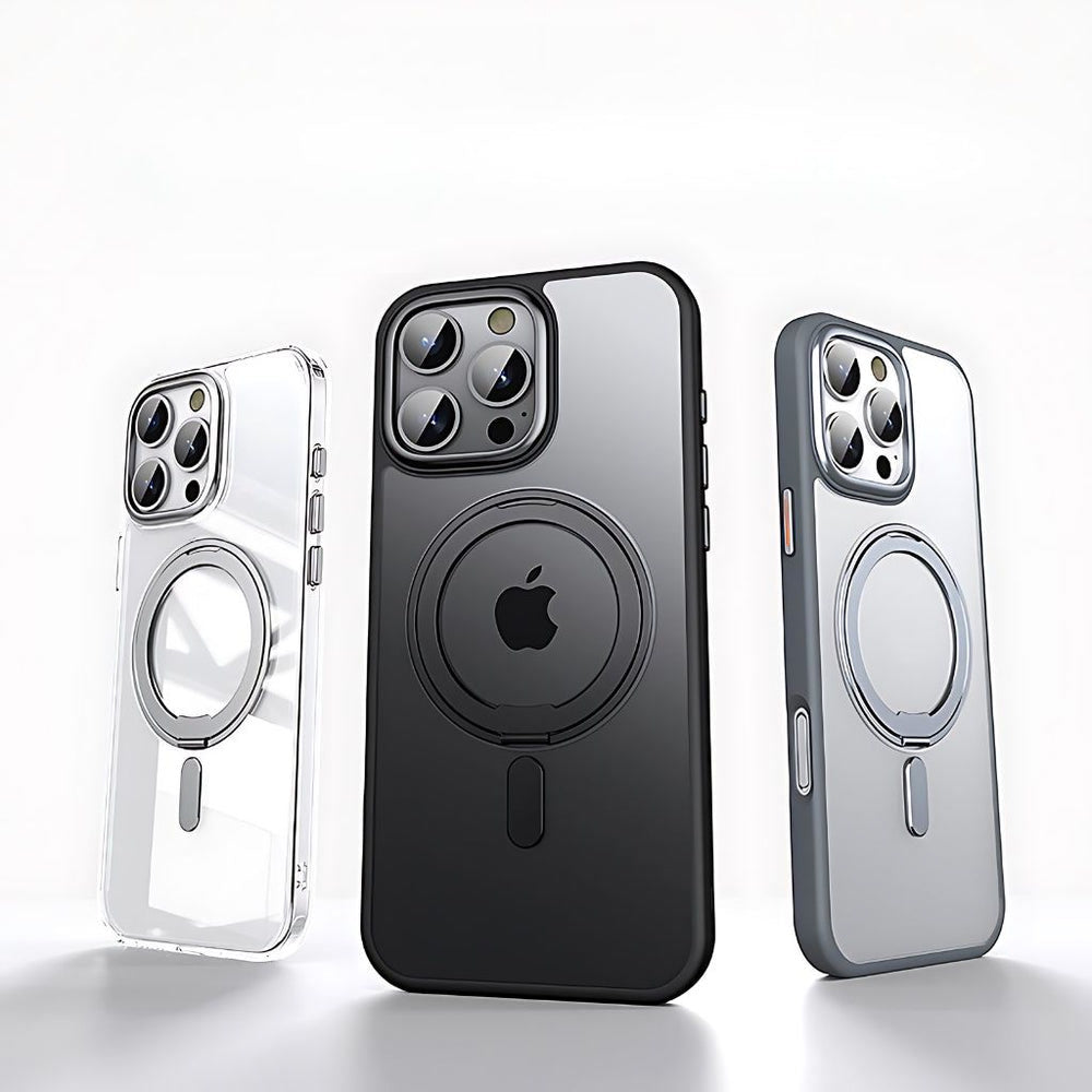 NexTECH® | Magnetic Protective Case with Rotating Stand for iPhone 17 Series