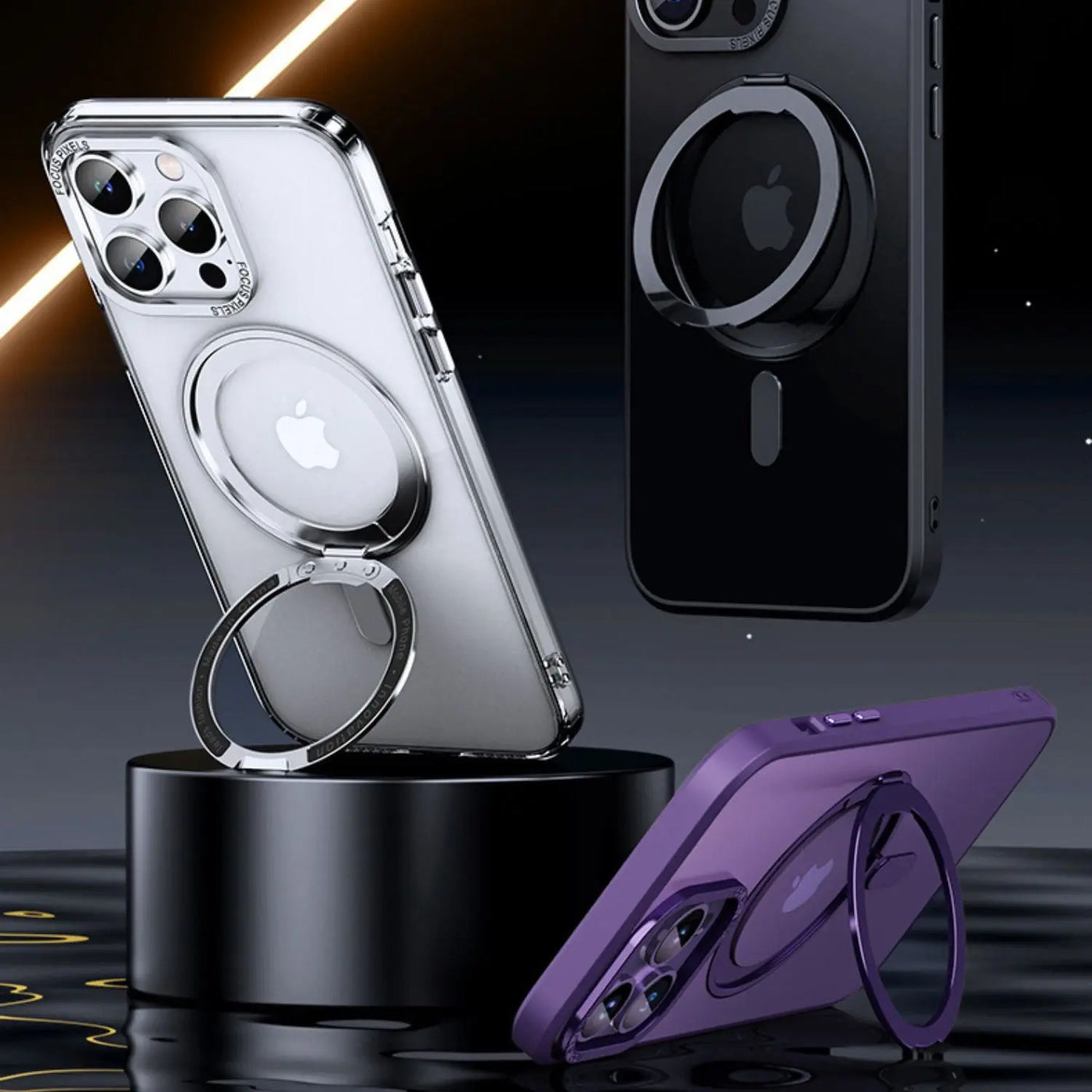 NexTECH® | Magnetic Protective Case with Rotating Stand for iPhone 17 Series