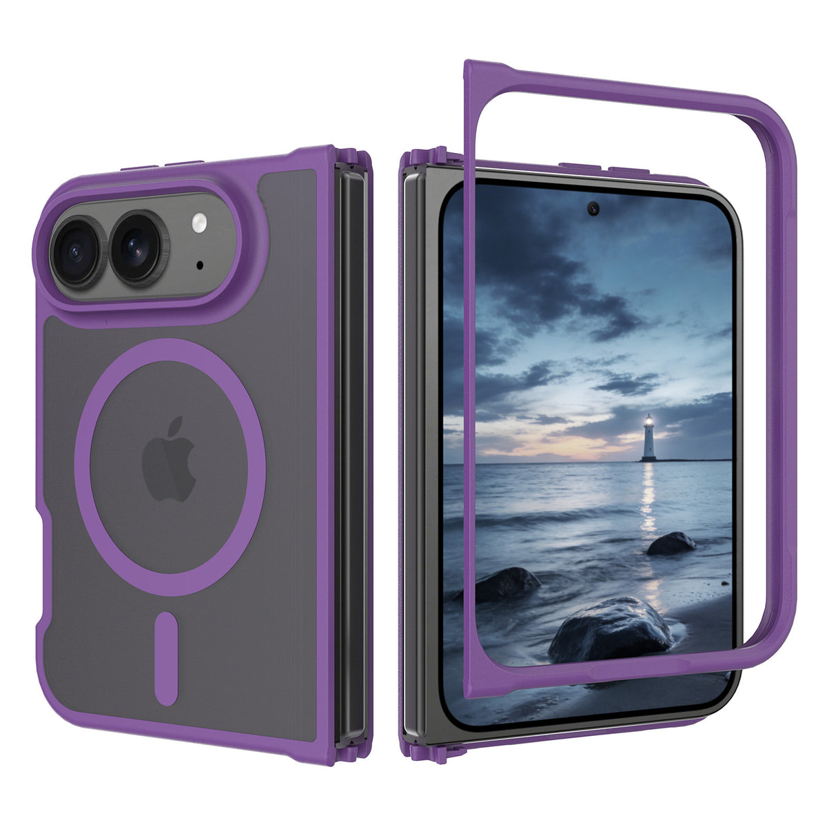 NexTECH® | Soft-Touch MagSafe Two-Piece Shockproof Case for iPhone Duo