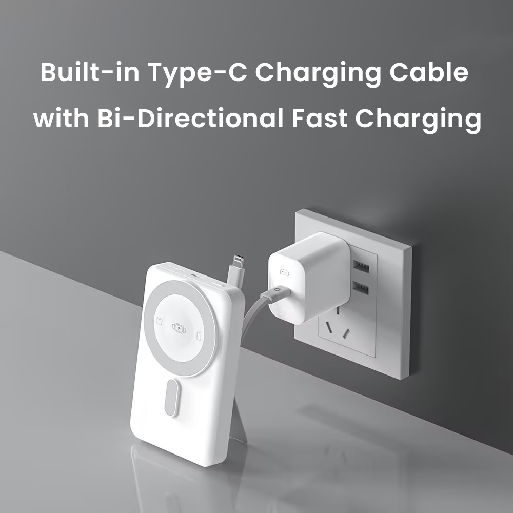 NexTECH® | MagSafe Wireless Power Bank for Multi-Device with Cable & Stand