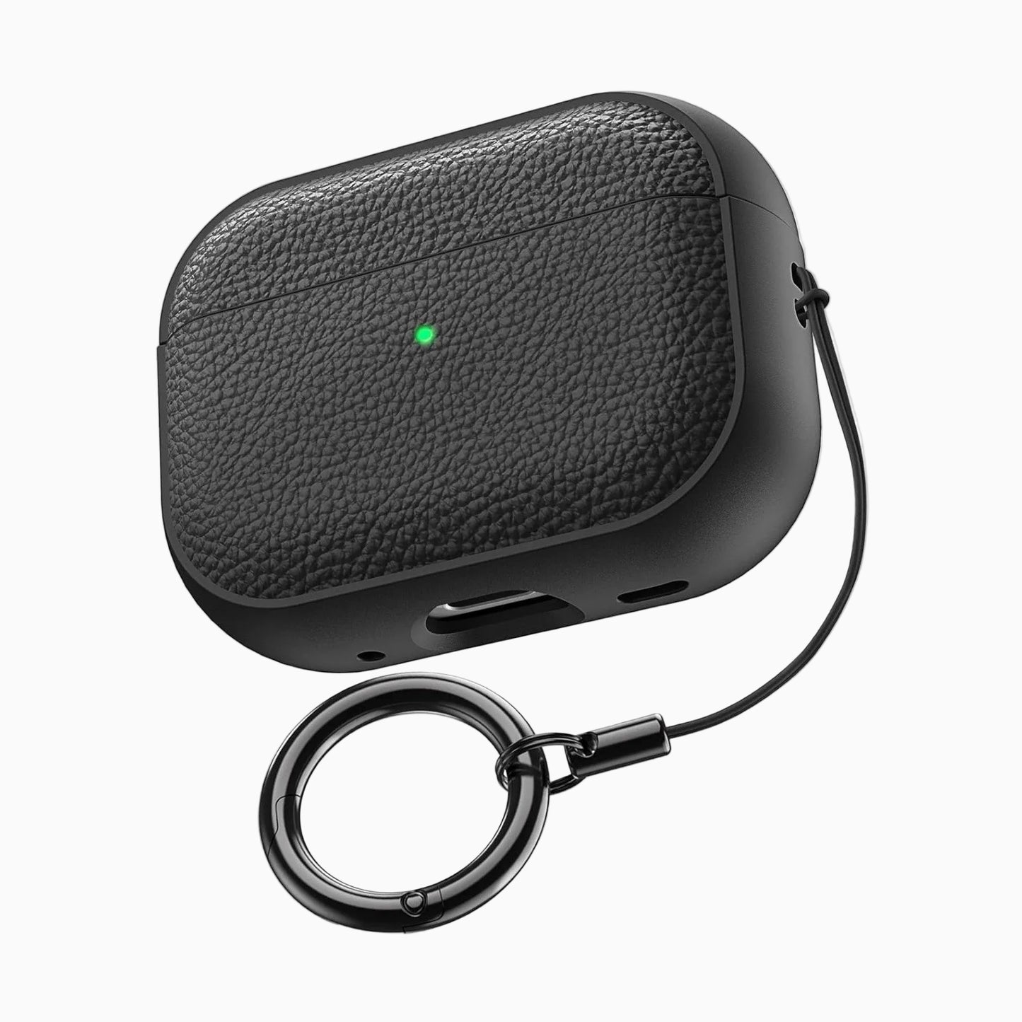 NexTECH® | Premium Leather-Textured AirPods Case with Spring Ring