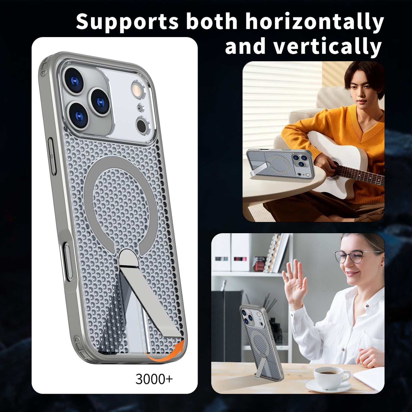 NexTECH® | Magnetic Stand Case with Heat-Dissipation for iPhone 17 Series