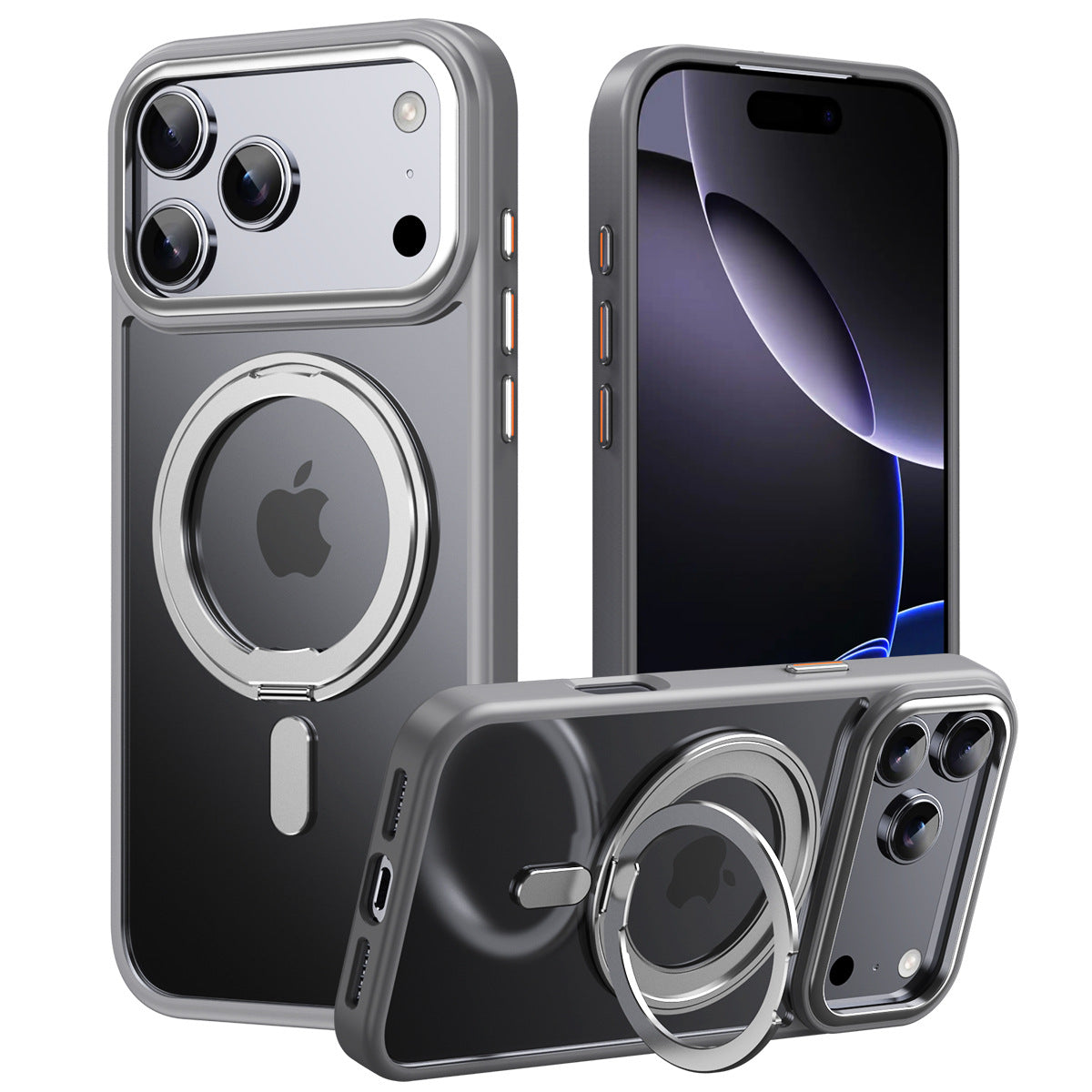 NexTECH® | Magnetic Protective Case with Rotating Stand for iPhone 17 Series