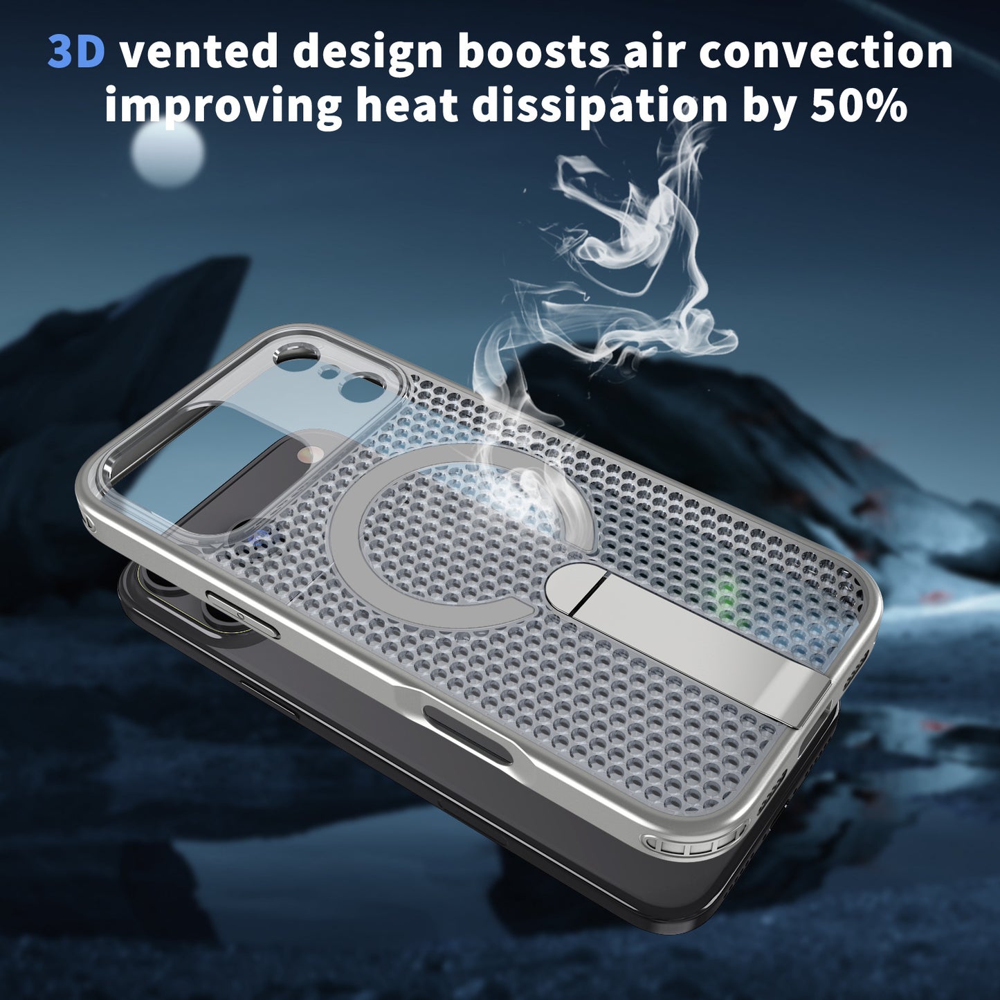 NexTECH® | Magnetic Stand Case with Heat-Dissipation for iPhone 17 Series