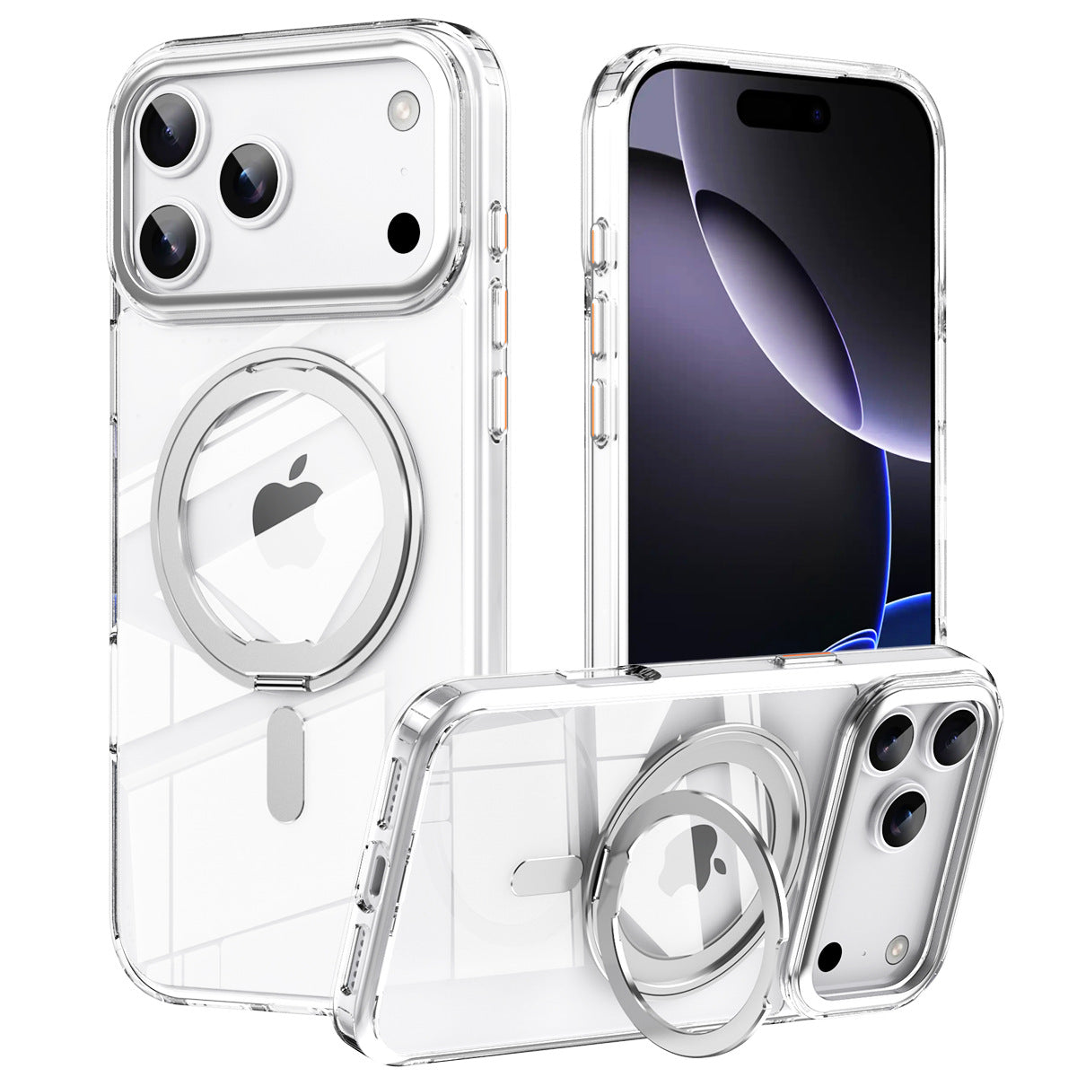 NexTECH® | Magnetic Protective Case with Rotating Stand for iPhone 17 Series