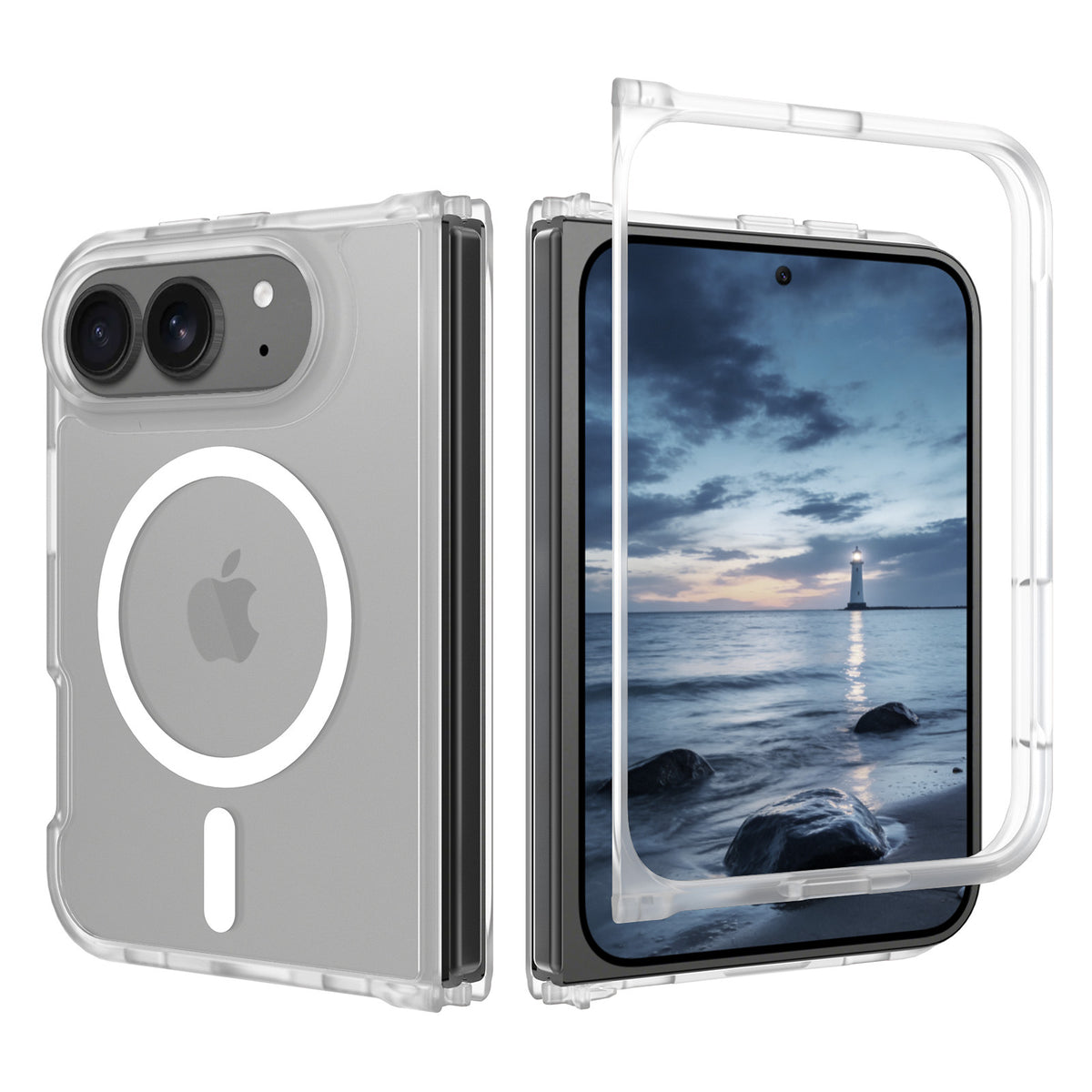 NexTECH® | Soft-Touch MagSafe Two-Piece Shockproof Case for iPhone Duo