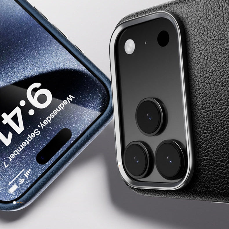 NexTECH® | Vegan Leather Case with AI Button for iPhone 17 Pro/Max/Air