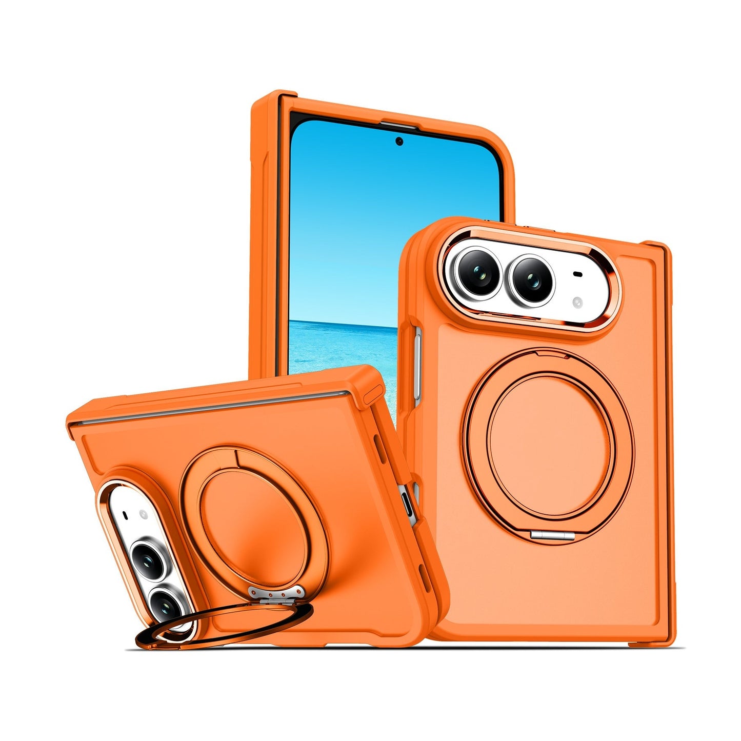 NexTECH® | Full-Cover Drop-Resistant MagSafe Case with 360° Rotating Stand for iPhone Duo