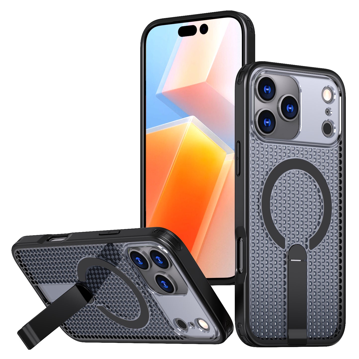NexTECH® | Magnetic Stand Case with Heat-Dissipation for iPhone 17 Series