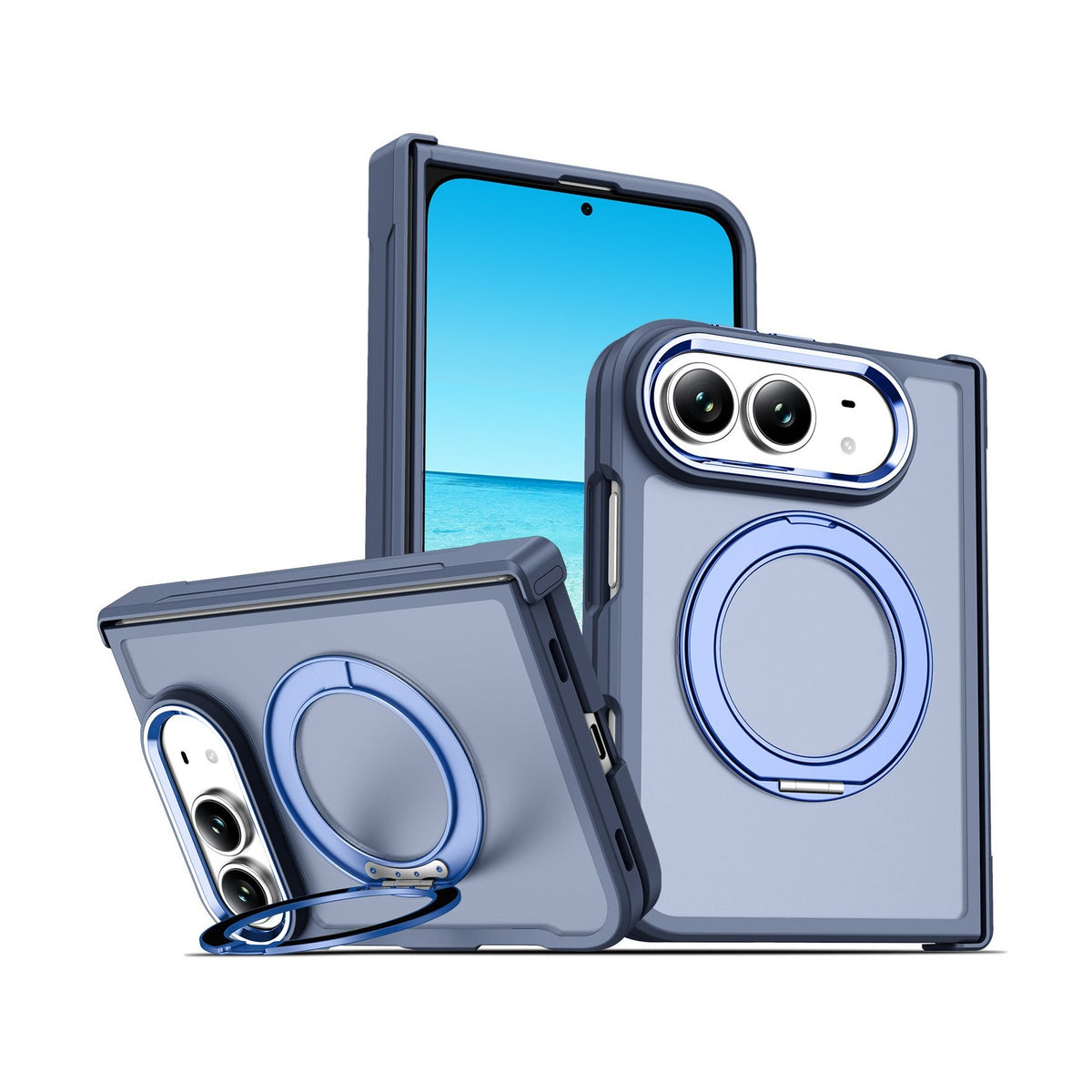 NexTECH® | Full-Cover Drop-Resistant MagSafe Case with 360° Rotating Stand for iPhone Duo