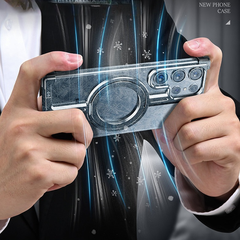 NexTECH® | Bezel-Less Metal Case with Kickstand & Magnetic Back for Samsung