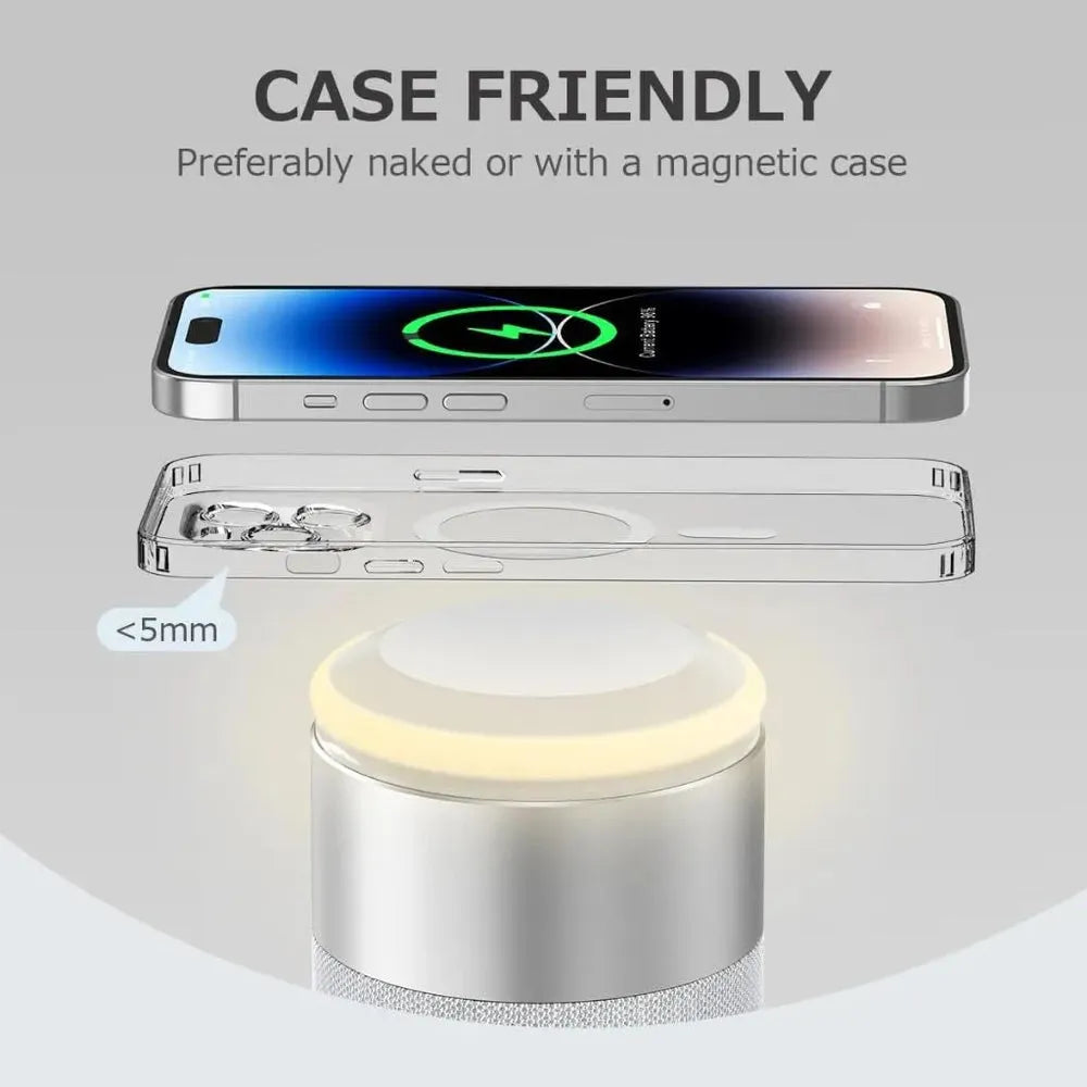 NexTECH® | 3-in-1 MagSafe Wireless Charger with Bluetooth Speaker&Touch Lamp - NexTECH