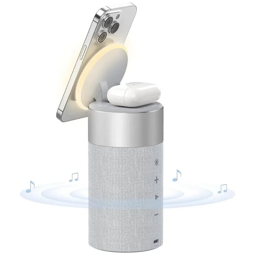 NexTECH® | 3-in-1 MagSafe Wireless Charger with Bluetooth Speaker&Touch Lamp - NexTECH